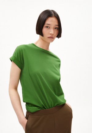 ARMEDANGELS IDAARA T-Shirt Loose Fit made of Organic Cotton Grün | 7042-PTXKL