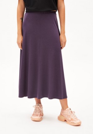ARMEDANGELS ILENIAA LARAA Jersey Skirt Loose Fit made of TENCEL™ Lyocell Mix Blau | 2495-NACSQ