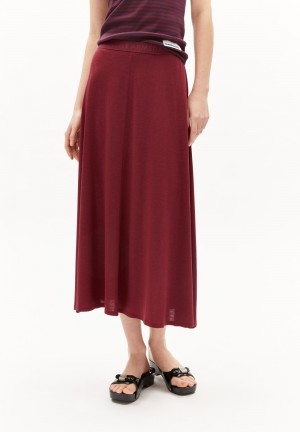 ARMEDANGELS ILENIAA LARAA Jersey Skirt Loose Fit made of TENCEL™ Lyocell Mix Dunkel | 3486-CKODP