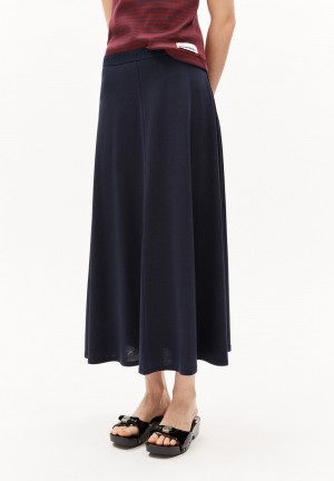 ARMEDANGELS ILENIAA LARAA Jersey Skirt Loose Fit made of TENCEL™ Lyocell Mix Night Sky | 2148-IYXOE