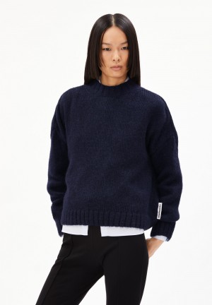 ARMEDANGELS INARAA PUIJPU Sweater Oversized Fit made of Alpaca Wool Mix Night Sky | 6193-NAODE