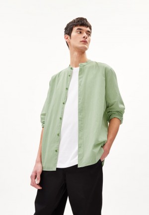 ARMEDANGELS JAACKO Shirt made of Organic Cotton Grün | 5187-WBYZQ
