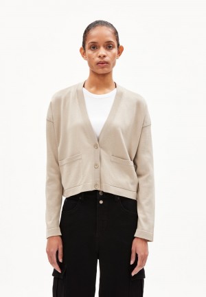 ARMEDANGELS JAAIKE PREMIUM Cardigan Loose Fit made of Organic Cotton Sand Stone | 1930-HKDCN