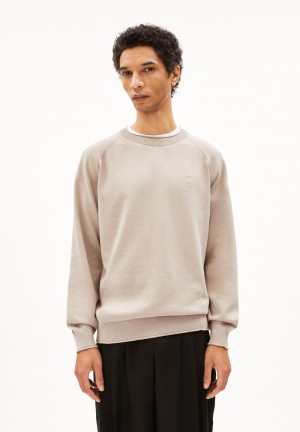 ARMEDANGELS JAAIRO Sweater Regular Fit made of Organic Cotton Sand Stone | 9405-YOCZK