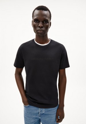 ARMEDANGELS JAAMES ANGELS T-Shirt Regular Fit made of Organic Cotton Schwarz | 2407-DALCP