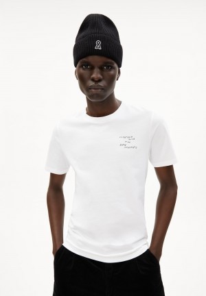 ARMEDANGELS JAAMES INTENTIONS T-Shirt Regular Fit made of Organic Cotton Weiß | 7954-LYUGA