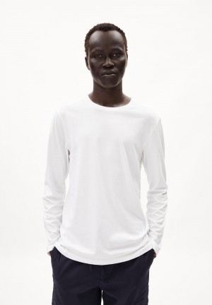 ARMEDANGELS JAAMES LONGSLEEVE Longsleeve Slim Fit made of Organic Cotton Weiß | 9820-ZCNRF