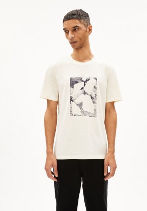ARMEDANGELS JAAMES ROCKS T-Shirt Regular Fit made of Organic Cotton Oatmilk | 9821-WSLRG