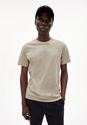 ARMEDANGELS JAAMES T-Shirt Regular Fit made of Organic Cotton Sand Stone | 1276-ZJHXY
