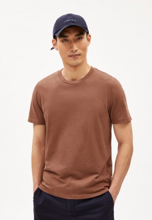 ARMEDANGELS JAAMES T-Shirt Regular Fit made of Organic Cotton Nutshell | 8603-TVMQK