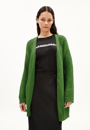 ARMEDANGELS JALDAA Cardigan Loose Fit made of Organic Cotton Grün | 1859-JCUTH