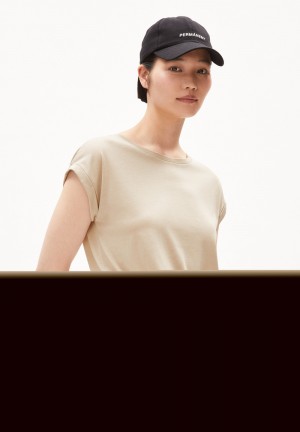 ARMEDANGELS JILAANA T-Shirt Regular Fit made of TENCEL™ Lyocell Mix Gravel | 8506-BHFQM