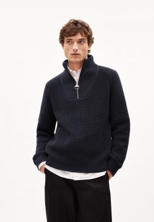 ARMEDANGELS KAALVES Sweater Regular Fit made of Organic Cotton Night Sky | 0469-HTBQM