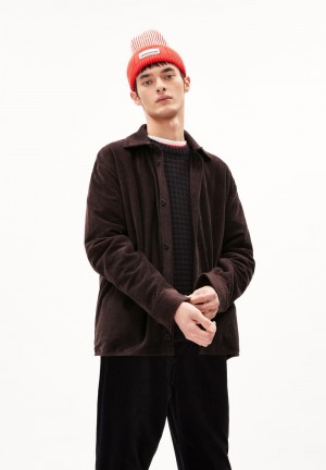 ARMEDANGELS KAAROLI Overshirt Regular Fit made of Organic Cotton Dunkel | 1265-QYIMA