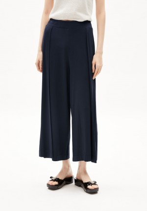 ARMEDANGELS KAARO LINI Jersey Pants made of LENZING™ ECOVERO™ Viscose Mix Night Sky | 6713-OLTCD