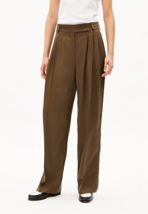 ARMEDANGELS KAAYAH Woven Pants made of TENCEL™ x REFIBRA™ Lyocell Dried Moss | 4061-SDIKH
