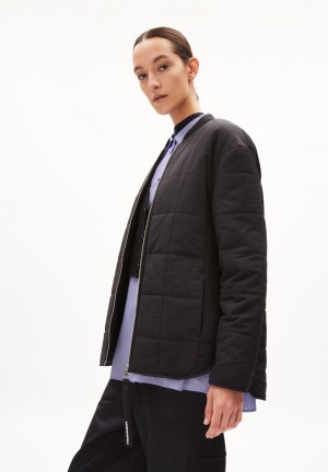ARMEDANGELS KAMEIAA Blouson Jacket Relaxed Fit made of Polyamid Mix (recycled) Schwarz | 0831-NQHSC