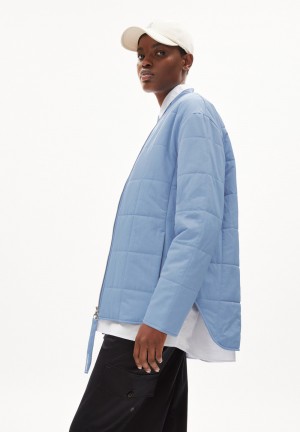 ARMEDANGELS KAMEIAA Blouson Jacket Relaxed Fit made of Polyamid Mix (recycled) Blau | 6245-ATVOH