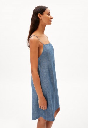 ARMEDANGELS KARISSAA CHAMBRAY Woven Dress Regular Fit made of Organic Cotton Butterfly | 3415-DBNQH