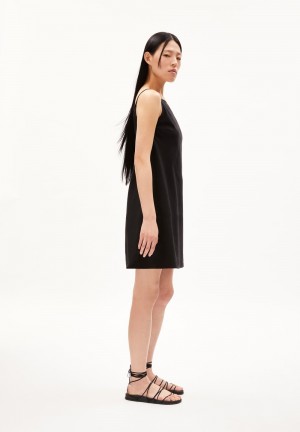 ARMEDANGELS KARISSAA LINO Woven Dress Regular Fit made of Linen-Mix Schwarz | 8210-ZMJLN