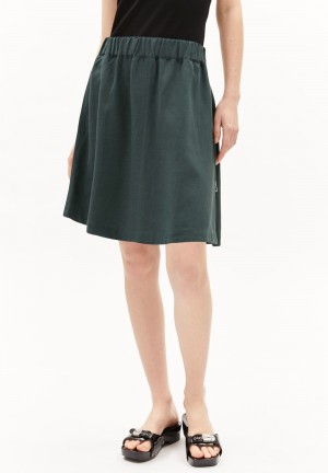 ARMEDANGELS KESIAA LINO Woven Skirt Relaxed Fit made of Linen-Mix Space Steel | 2635-KBPNO