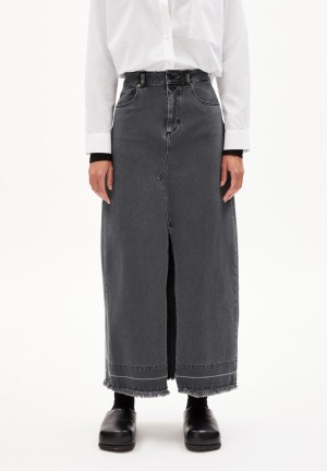 ARMEDANGELS KITAA DEMI Denim Skirt Slim Fit made of Organic Cotton Mix Murky | 2518-HIGFV