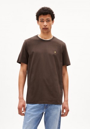 ARMEDANGELS LAARON Heavyweight T-Shirt Relaxed Fit made of Organic Cotton Earth | 3905-BQTCV