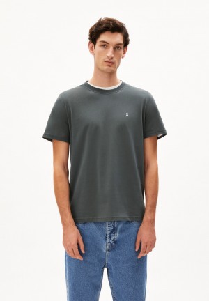 ARMEDANGELS LAARON Heavyweight T-Shirt Relaxed Fit made of Organic Cotton Space Steel | 8471-SQGNX