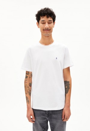 ARMEDANGELS LAARON Heavyweight T-Shirt Relaxed Fit made of Organic Cotton Weiß | 8452-OYPME