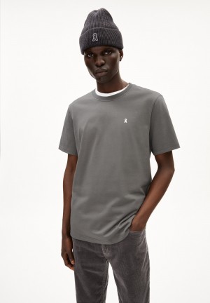 ARMEDANGELS LAARON Heavyweight T-Shirt Relaxed Fit made of Organic Cotton Iron Cast | 7412-KBPTU