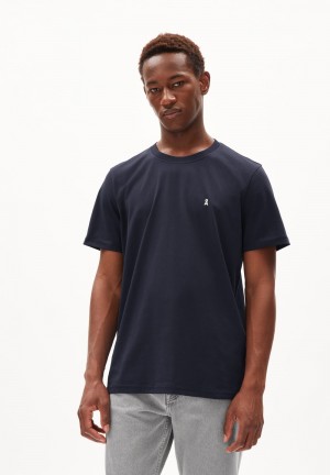 ARMEDANGELS LAARON Heavyweight T-Shirt Relaxed Fit made of Organic Cotton Night Sky | 8390-MFWAP