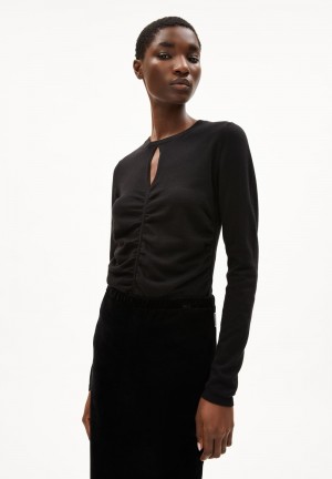 ARMEDANGELS LALEAA FESTIVE Sweater Slim Fit made of Organic Cotton Mix Schwarz | 7251-KTCIO