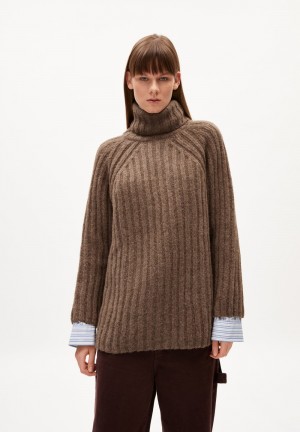 ARMEDANGELS LANESSAA Sweater Loose Fit made of Alpaca Wool Mix Tiefesbraun | 1578-AYZVL