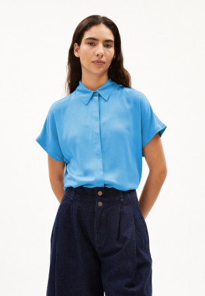 ARMEDANGELS LARISAANA Blouse Relaxed Fit made of LENZING™ ECOVERO™ Viscose Blueniverse | 0129-RFGYH