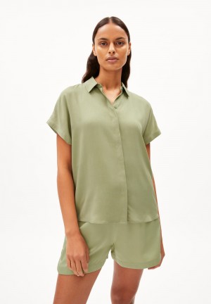 ARMEDANGELS LARISAANA Blouse Relaxed Fit made of LENZING™ ECOVERO™ Viscose Hell | 1639-RXZSF