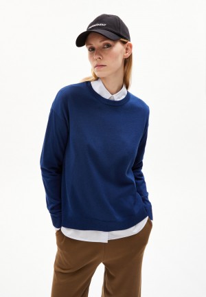 ARMEDANGELS LARUNAA Sweater Loose Fit made of Organic Cotton Mix Indigo | 6902-WIVEJ