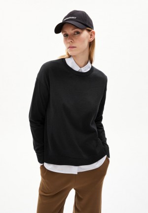 ARMEDANGELS LARUNAA Sweater Loose Fit made of Organic Cotton Mix Schwarz | 3518-EXJUZ