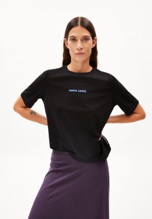 ARMEDANGELS LAYAA LITAA T-Shirt Loose Fit made of Organic Cotton Schwarz | 7620-TBRYH