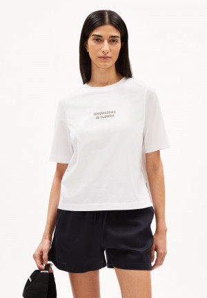 ARMEDANGELS LAYAA LITAA T-Shirt Loose Fit made of Organic Cotton Weiß | 4806-LEPDO