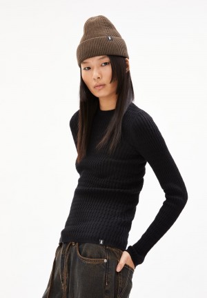 ARMEDANGELS LELIAAS Sweater Slim Fit made of Organic Cotton Schwarz | 4709-XJGQR