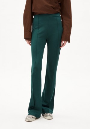 ARMEDANGELS LEYLAARI Jersey Pants made of LENZING™ ECOVERO™ Mix Teal Stone | 7489-IGOEV