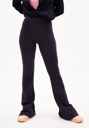 ARMEDANGELS LEYLAARI SLIT HEM Jersey Pants made of LENZING™ ECOVERO™ Viscose Mix Cool Ash | 3956-ANZVM