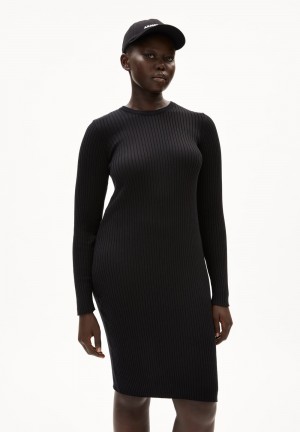 ARMEDANGELS LIAA RN Knit Dress Slim Fit made of Organic Cotton Schwarz | 2594-EZASO