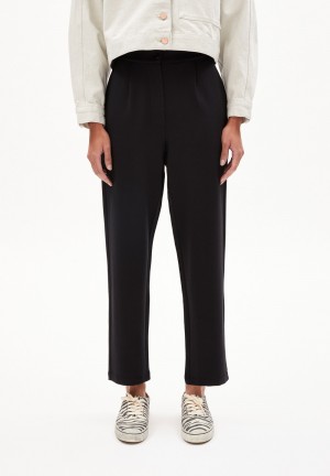 ARMEDANGELS LINAA LOU Jersey Pants made of Organic Cotton Mix Schwarz | 1632-HISCK