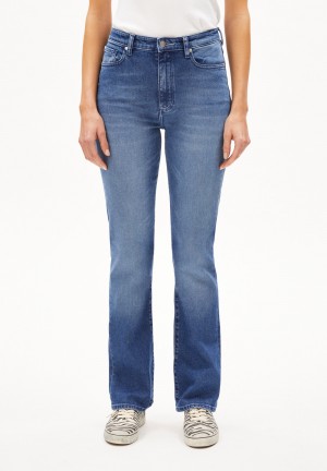 ARMEDANGELS LINNAA Boot Cut High Waist made of Organic Cotton Mix Cenote | 4759-ZUMBV