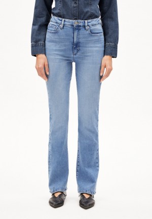 ARMEDANGELS LINNAA Jeans Boot Cut High Waist Organic Cotton Mix X-Stretch Blau | 4523-JALSB