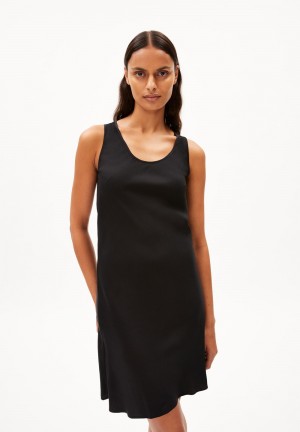 ARMEDANGELS LINNERAA Woven Dress Regular Fit made of TENCEL™ Lyocell Mix Schwarz | 8709-TKSFB