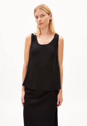 ARMEDANGELS LUMEKAA Top Regular Fit made of TENCEL™ Lyocell Mix Schwarz | 7819-PLFOT