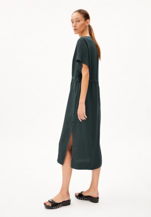 ARMEDANGELS MAAHALIANA LINO Woven Dress Relaxed Fit made of Linen-Mix Space Steel | 1659-BJQTL