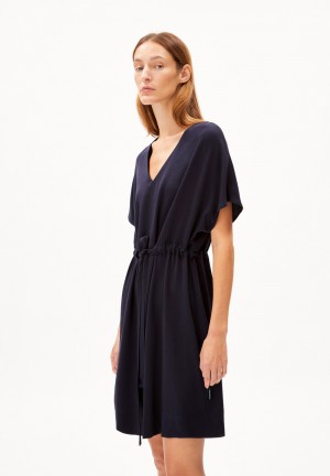 ARMEDANGELS MAAHALIA Woven Dress Relaxed Fit made of LENZING™ ECOVERO™ Viscose Night Sky | 6197-MIQDK